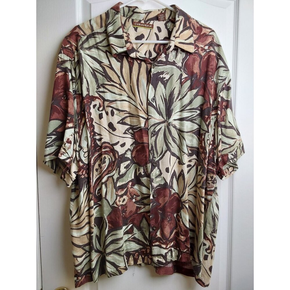 Cubavera brown Hawaiian shirt,‎ men's XXL